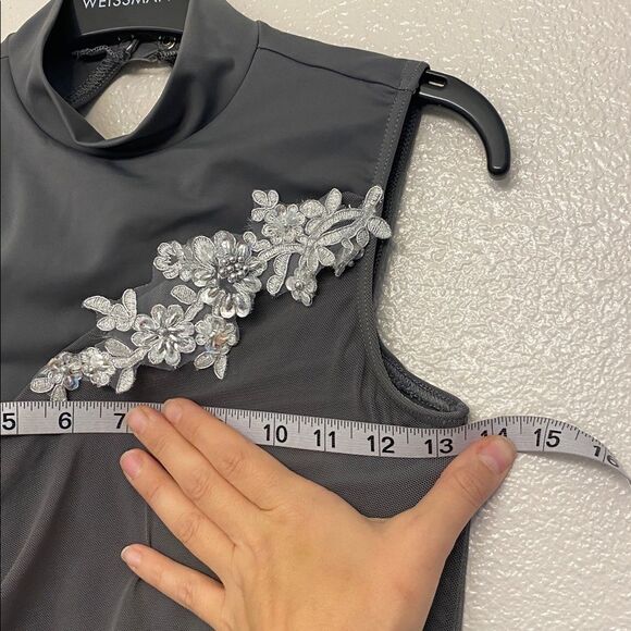 WEISSMAN Dance costume lyrical gray mesh dress Beneath Your Beautiful 12437 LC - Picture 8 of 13